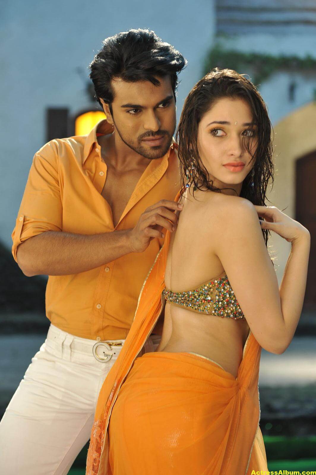 Tamanna Bhatia Hot Backless Saree Actress Album