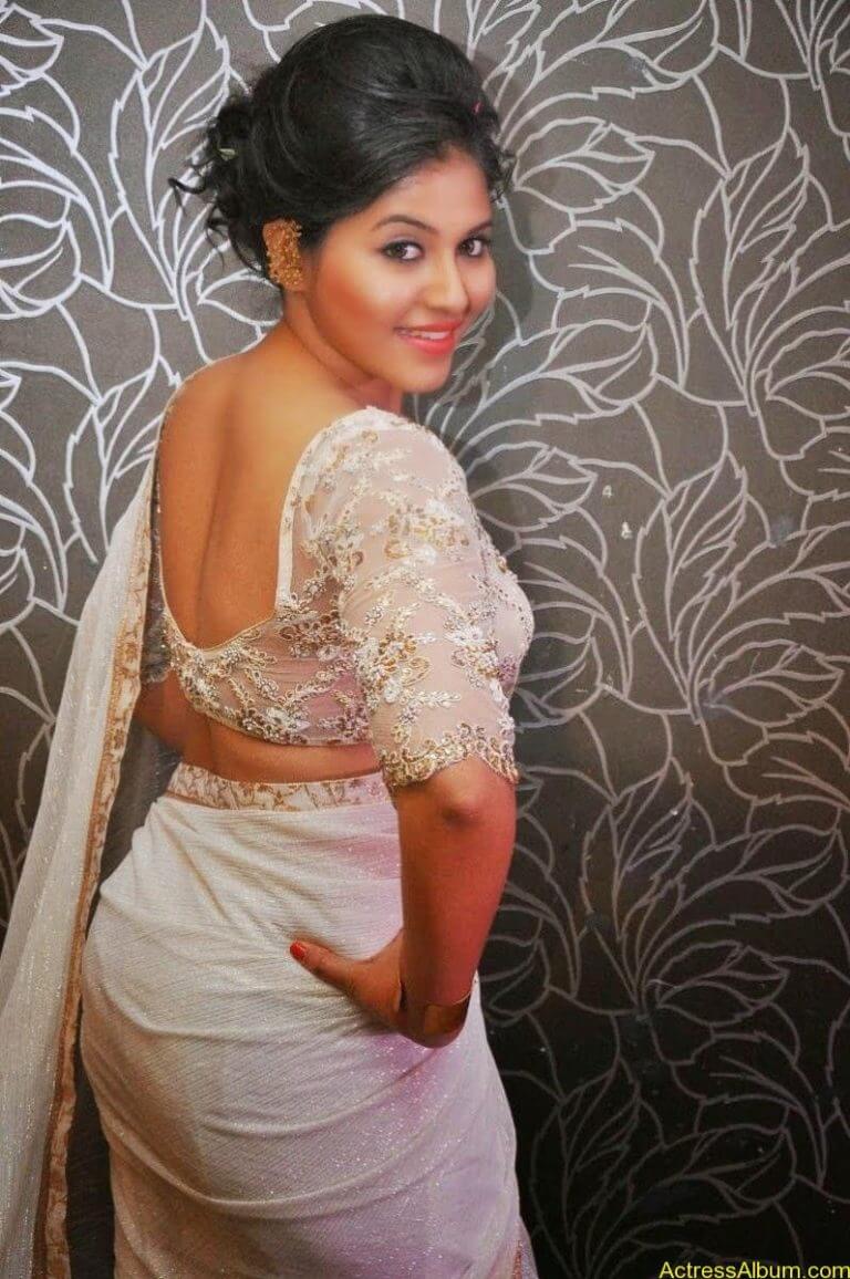 Anjali sexy in Sheer White Saree - Actress Album