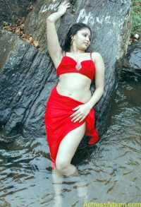 Hot Amruthavali Exposing In Red Bikini Actress Album