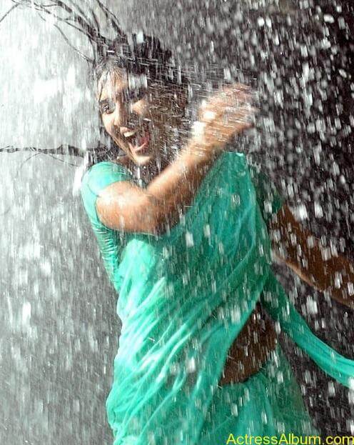 Monica In wet green Saree stills (3)