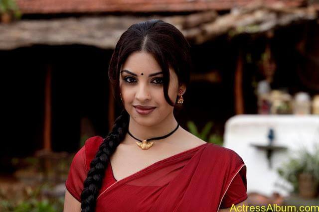 Actress Richa Gangopadhyay Hot in Red Saree Photos