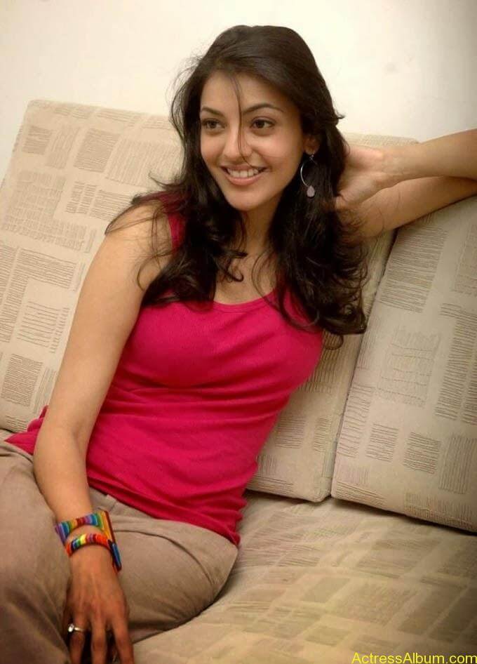 Actress Kajal Agarwal Photos in Red Dress 7