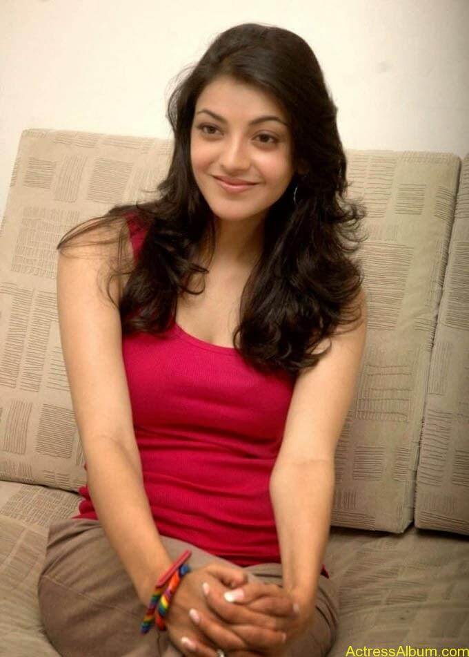 Actress Kajal Agarwal Photos in Red Dress 8