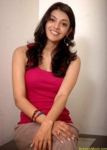 Actress Kajal Agarwal Photos in Red Dress - Actress Album