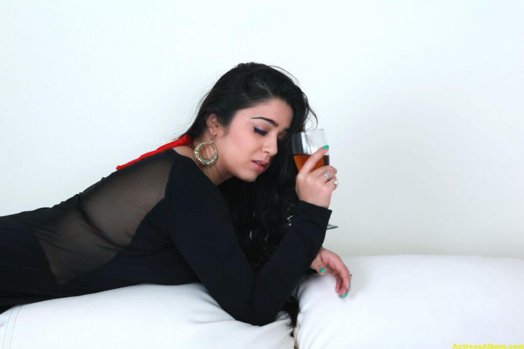 Tamil Actress Charmi Hot in Black Dress 5