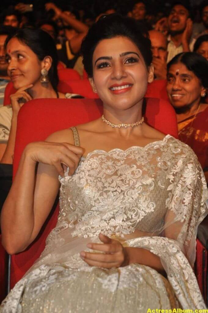 Samantha In White Saree At 24 Movie Audio Launch 6