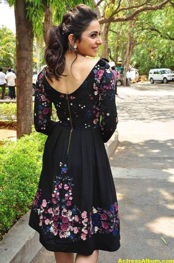 Actress Rakul Preet Singh In Black Dress (7)