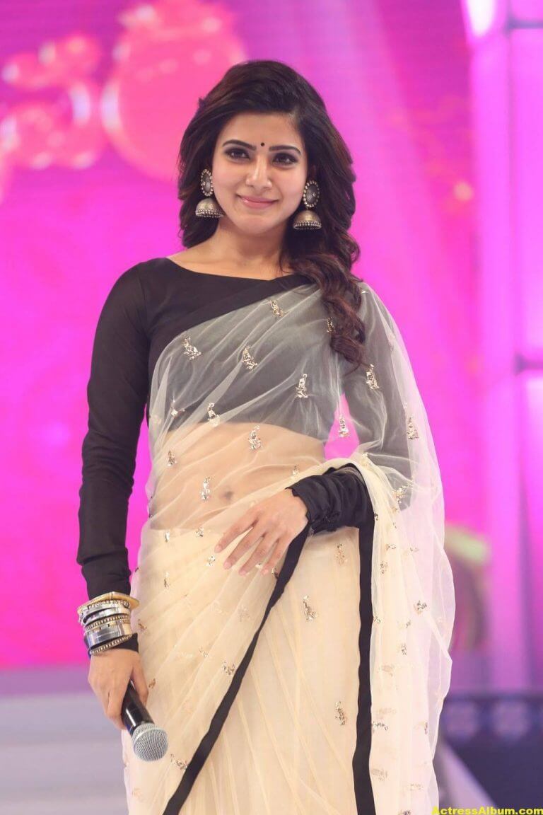 Samantha Hot Photos In Black Saree - Actress Album