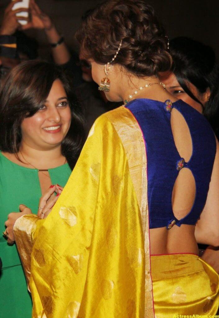 Hot Photos Dia Mirza In Yellow Designer Saree (1)