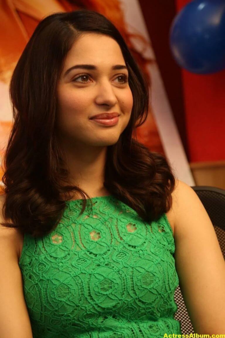 Actress Tamanna Hot Photos In Green Dress - Actress Album