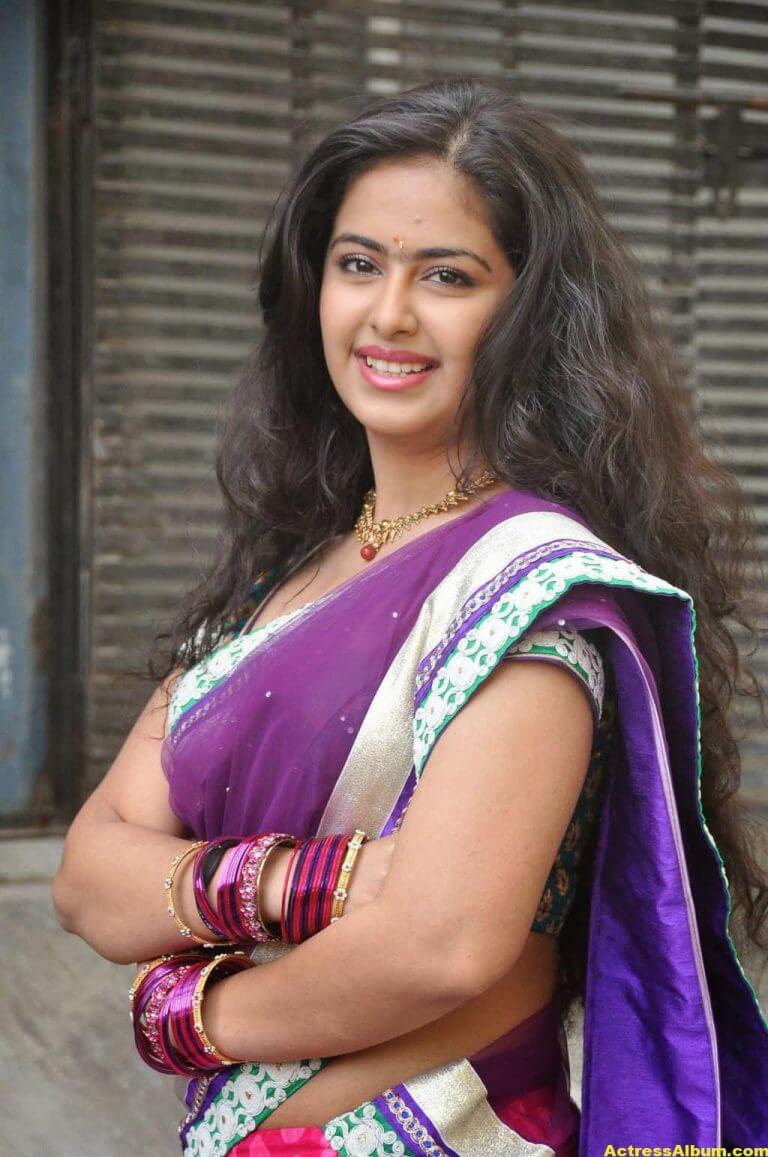 Avika Gor Hot Photos In Blue Saree - Actress Album