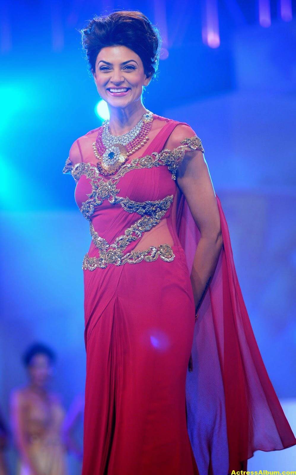 Sushmita Sen Hot Photos In Red Saree 3 Actress Album 