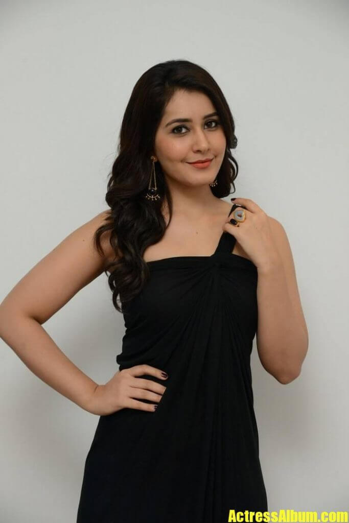 Rashi Khanna Latest Hot Stills In Black Dress Actress Album