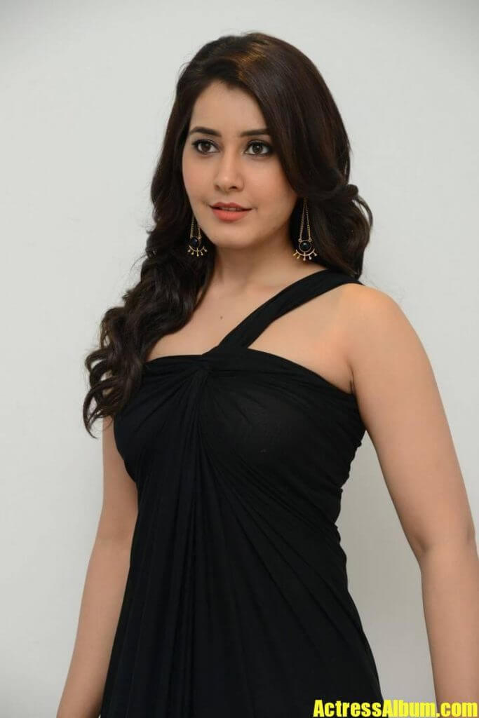 Rashi Khanna Latest Hot Stills In Black Dress - Actress Album