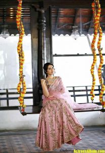 Rashi Khanna Stills In Traditional Pink Half Saree - Actress Album