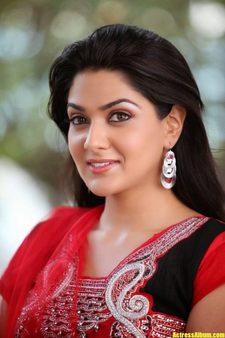 Sakshi Chaudhary Smiling Face Stills In Red Dress - Actress Album