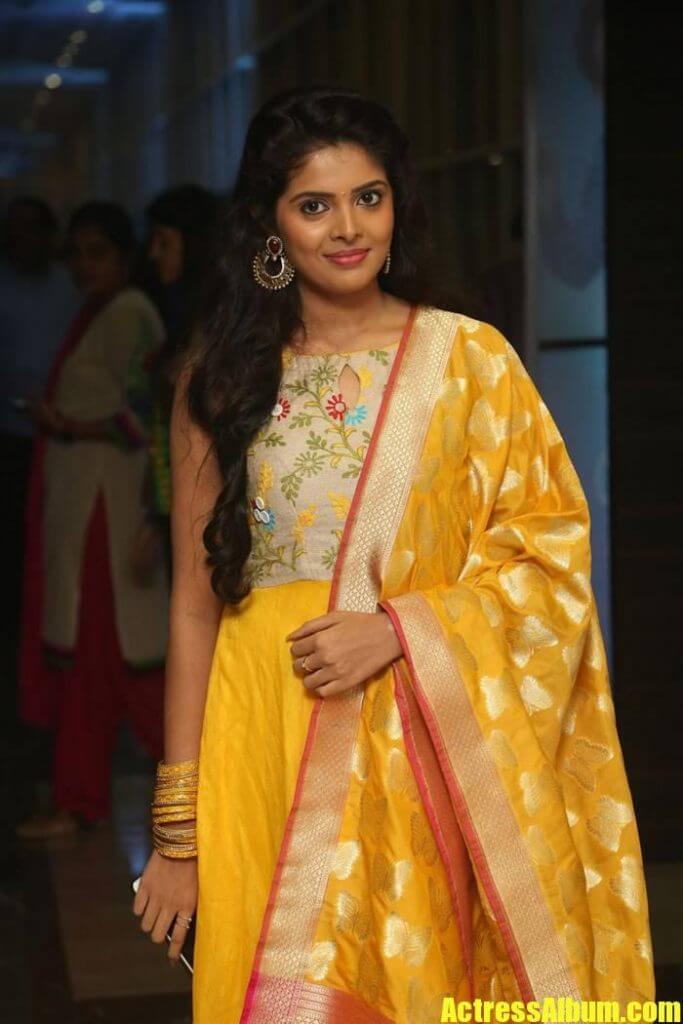 South Indian Actress Shravya Hot In Yellow Dress - Actress Album