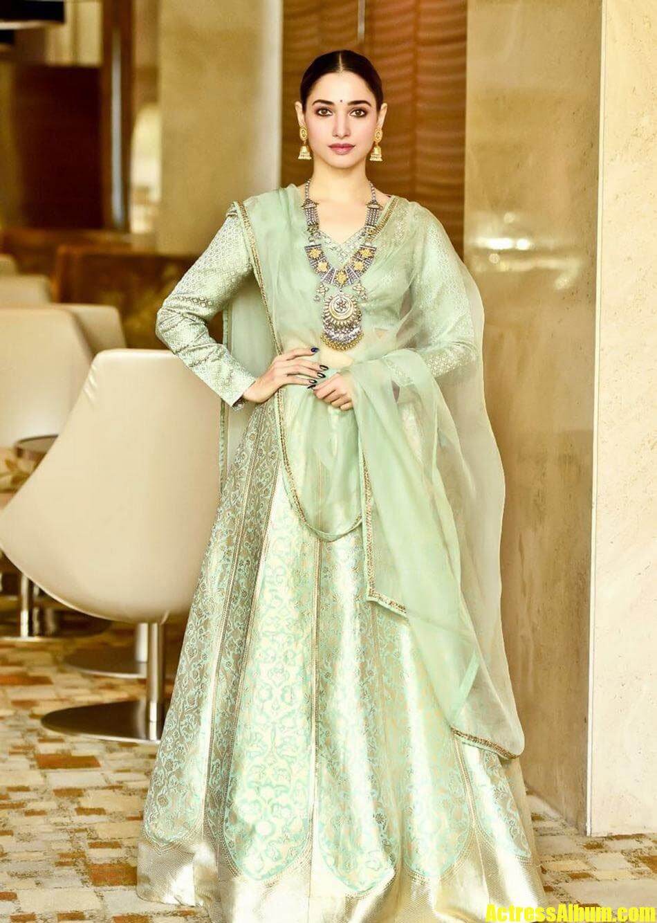 Tamanna Latest Hot Photos In Green Dress - Actress Album