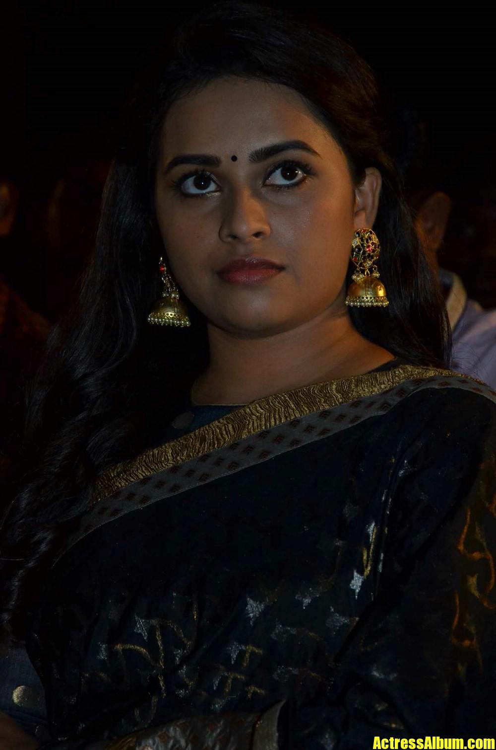Tamil Actress Sri Divya Beautiful Photos In Black Saree