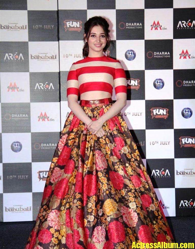 Actress Tamanna Photos at Baahubali Hindi Movie Launch