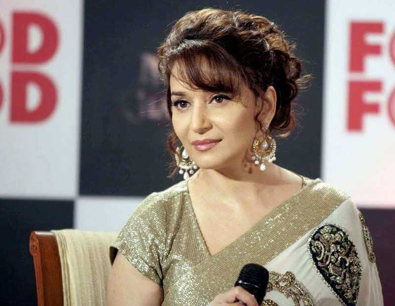 Madhuri Dixit hairstyle looks with saree Archives  Threads  WeRIndia