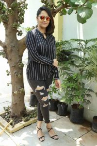 Indian TV Anchor Anasuya Stills In Tight Black Dress - Actress Album