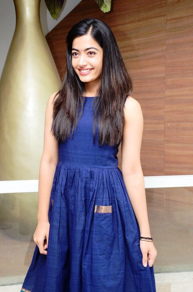 Rashmika Mandanna In Blue Skirt