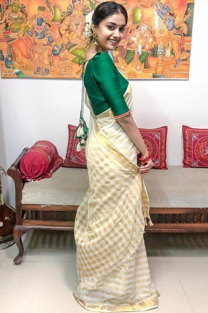 Keerthy Suresh Onam Celebration Photos - Actress Album