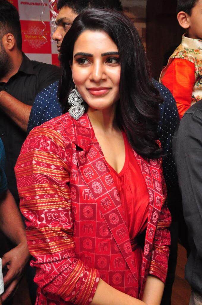 Samantha Akkineni Papped In Red Dress