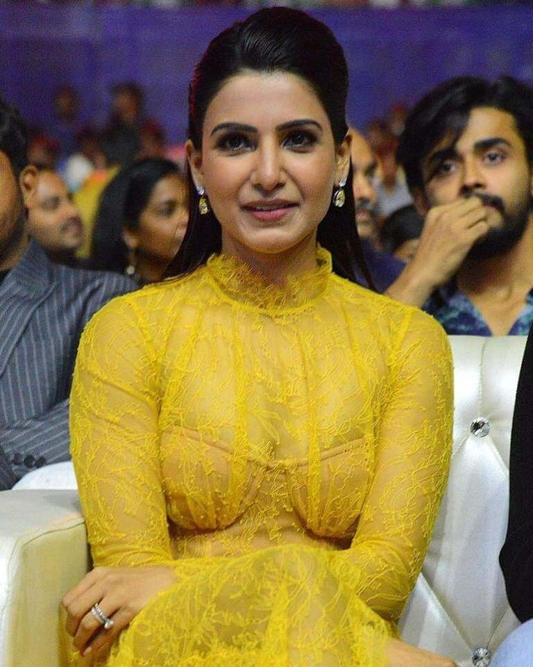Samantha At Zee Cinema Awards In Yellow Dress Actress Album 6730