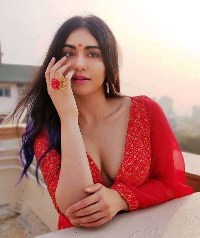 Adah Sharma Hot Poses In Red Dress Actress Album