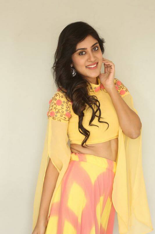 Dhanya Balakrishna In Yellow Dress At Latest Movie Trailer Launch Event