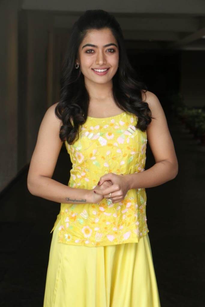 Rashmika Mandanna In Yellow Dress
