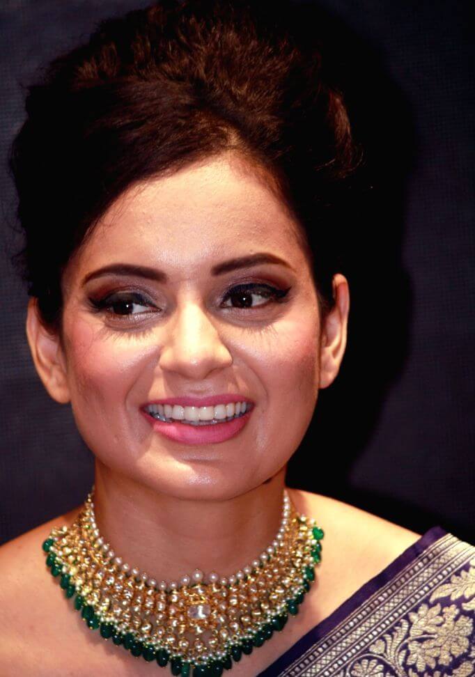 Hindi Actress Kangana Ranaut At Tata Taneira Saree Store Launch