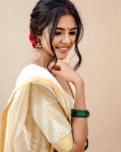 Kalyani Priyadarshan Latest Photos In White Saree - Actress Album