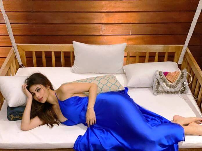 Television Actress Mouni Roy Photoshoot In Blue Dress Actress Album