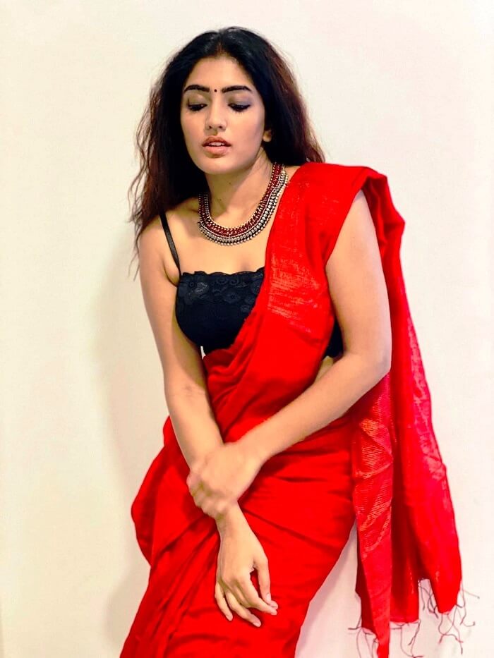Eesha Rebba Hot Pictures In Red Saree 