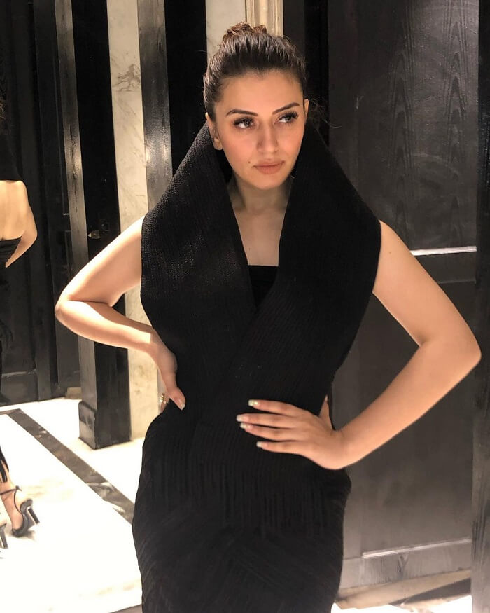 Hansika In Black Outfit