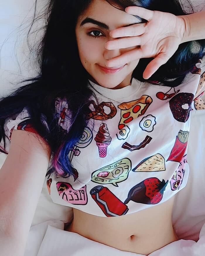 Adah Sharma On Her Bed