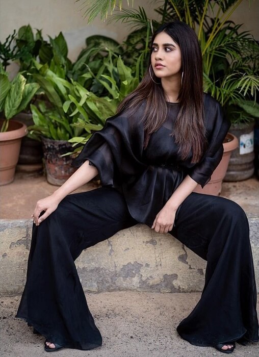 Nabha Natesh Sizzling Pics In Black Dress