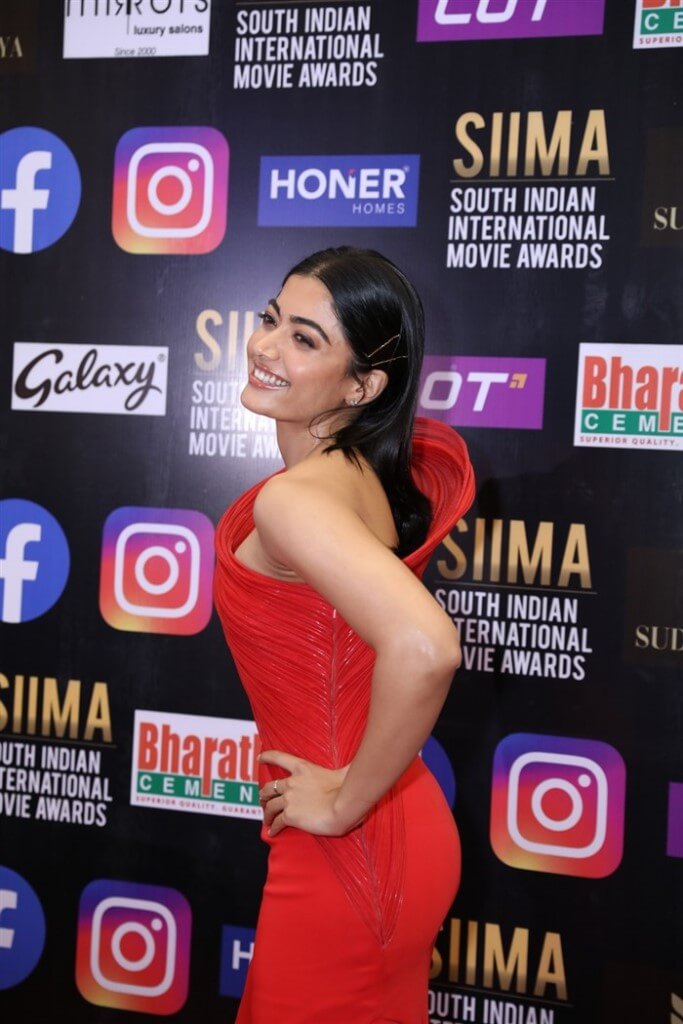 Rashmika Mandanna In Red Dress
